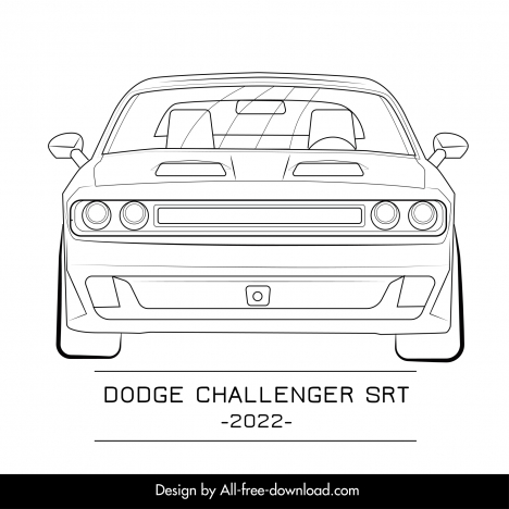 Dodge challenger vectors free download 99 editable ai eps svg cdr files