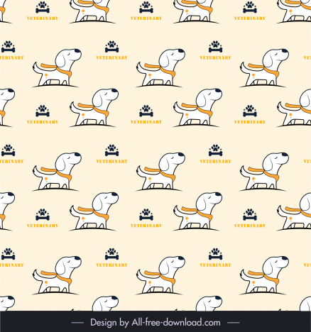 dog pattern template cute repeating sketch