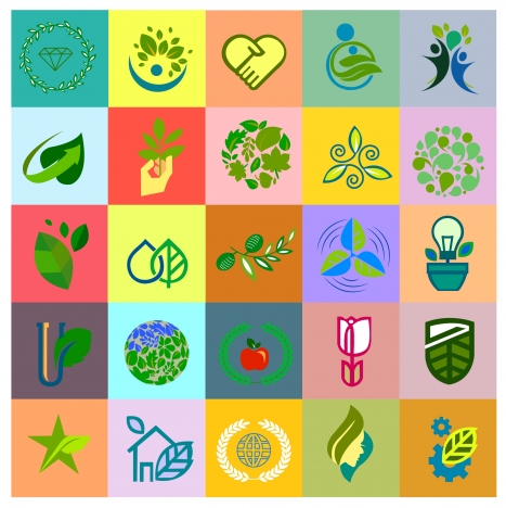 eco life icons isolated with symbols