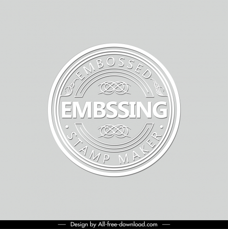 embossing stamp template elegant symmetry circle curves