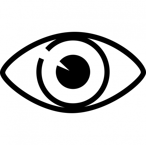Eye look sign icon flat black white sketch vectors stock in format for ...