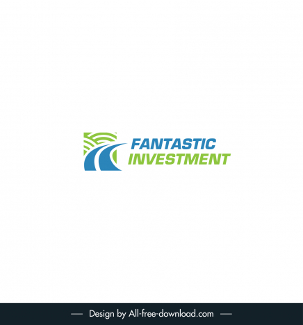 fantastic investment company agriculture and transport logo template elegant texts curves outline