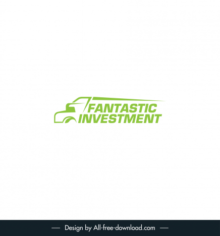 fantastic investment company agriculture and transport logotype texts truck sketch