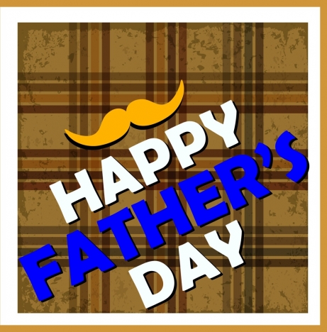 father day backdrop retro stripes style colored texts