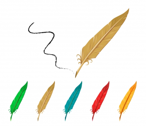 feather pen collection