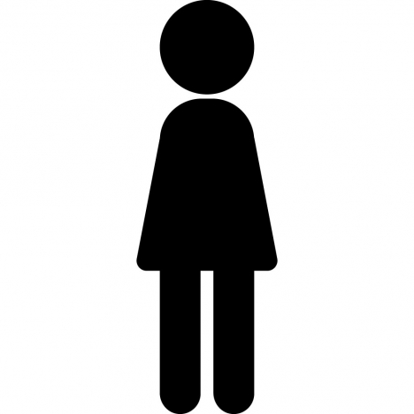 female icon sign flat symmetric geometry silhouette design