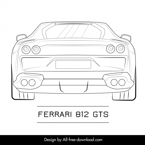 Ferrari 812 Superfast Coloring Page