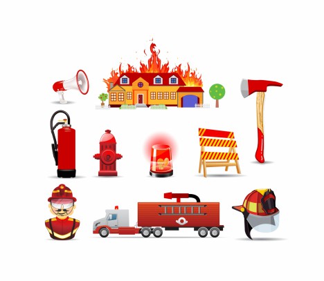 Fire and safety icons