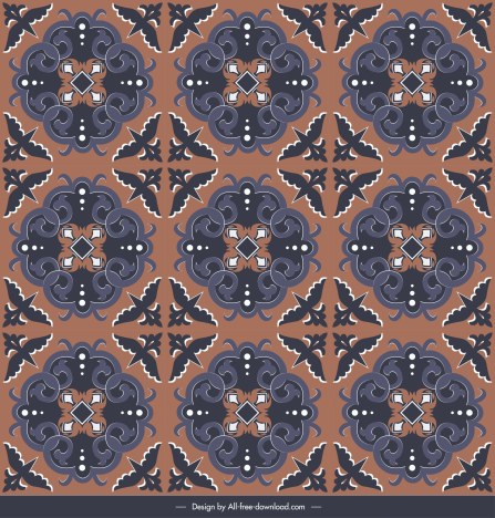 floor tile pattern template repeating retro symmetric decor