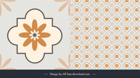 floor tiles pattern template flat classical simple floral shapes symmetry