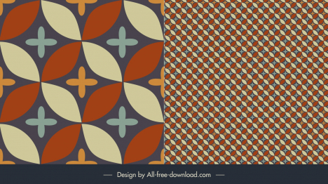 floor tiles pattern template flat vintage seamless geometric floral shapes