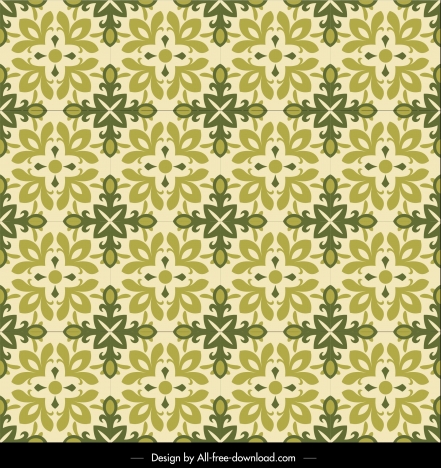 flora pattern template classical symmetric repeating petals decor