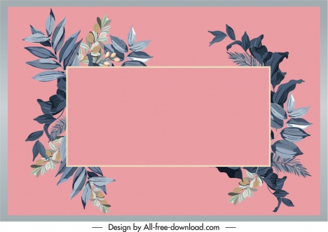 floral text box background colored classical design