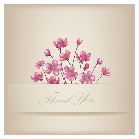 Floral Thank you card