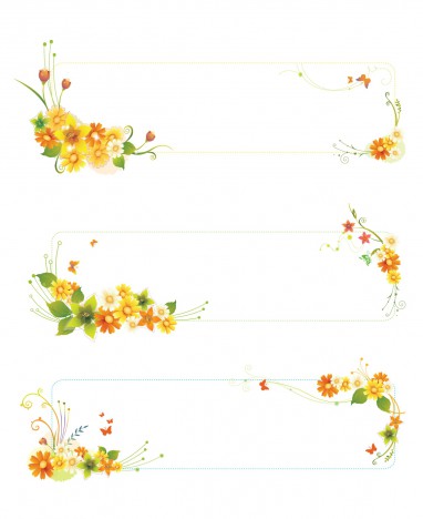 Flowers banners