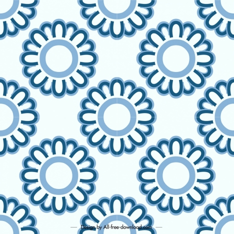 flowers pattern templates flat repeating circles decor