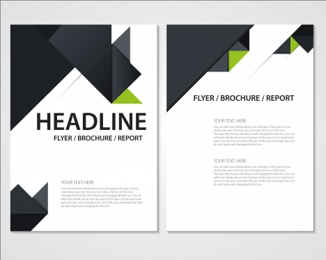 flyer brochure report template with modern style design
