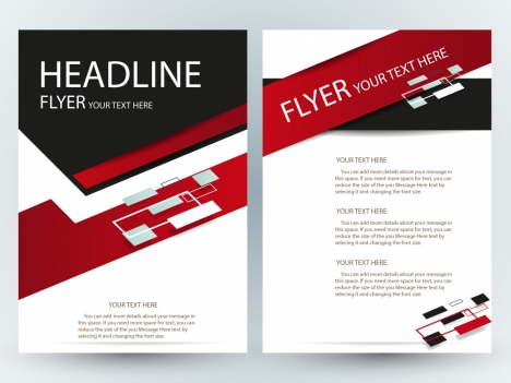 flyer template design with abstract modern style