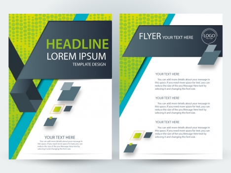 flyer template design with modern style