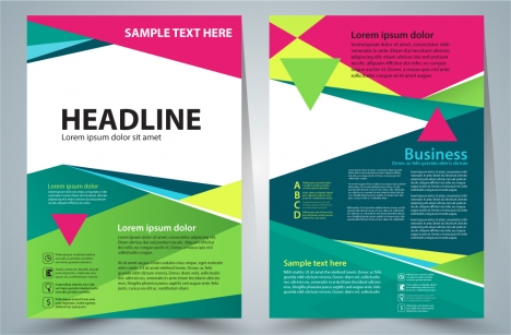 flyer template vector illustration with modern colorful style