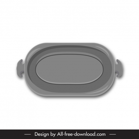 food tray icon symmetric modern rounded shape design