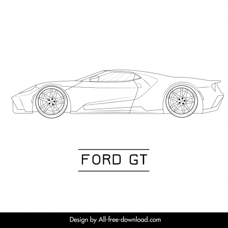 How to Draw the Ford GT 2020  Step by step  Ford Gt Çizimi Kolay  Ford gt  Drawings Draw