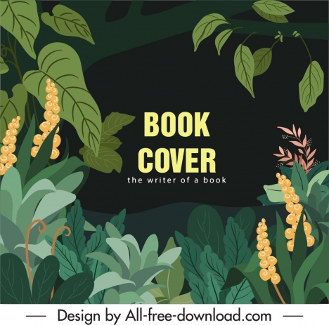 forest book cover leaves sketch dark classic design