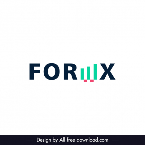forex logo template modern flat capital texts decor