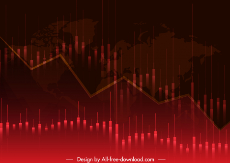 forex trading backdrop dark dynamic fluctuating candlestick chart design