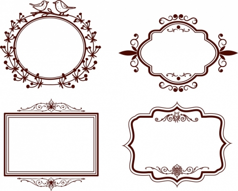 frames design collection classical design in various shapes