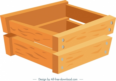 gardening work background wooden crate icon 3d design
