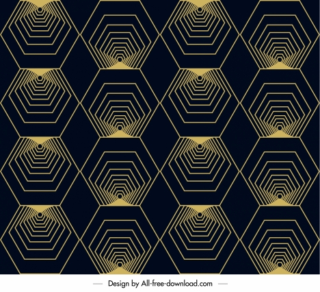 geometric pattern symmetric illusion polygons sketch
