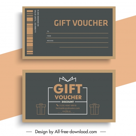 Gift Card Voucher Certificate Or Coupon Vector Design Template Discount  Banner Layout For Christmas And New Year Holidays Sale Human Hands  Packaging Gift Top View Sketch Illustration Royalty Free SVG Cliparts  Vectors