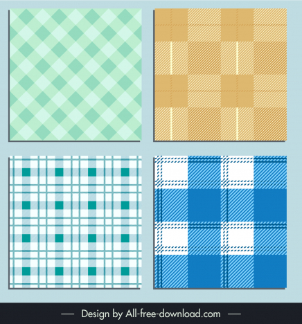 gingham checkered plaid collection flat elegant symmetry