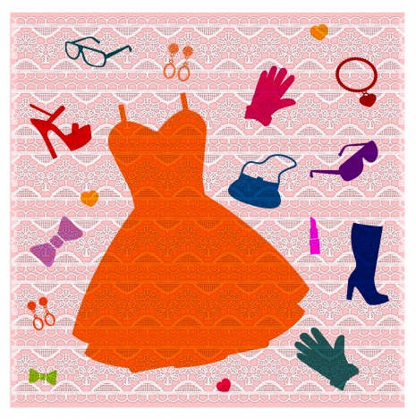 girl cloth and accessory background