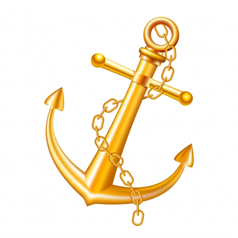 Golden anchor illustration vectors stock in format for free download 2.18MB