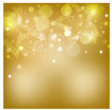 Golden  Background With Stars, Vector Illustration