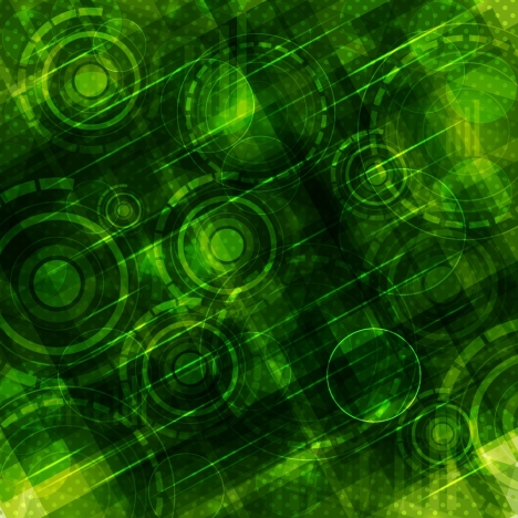 green abstract background various circles decoration