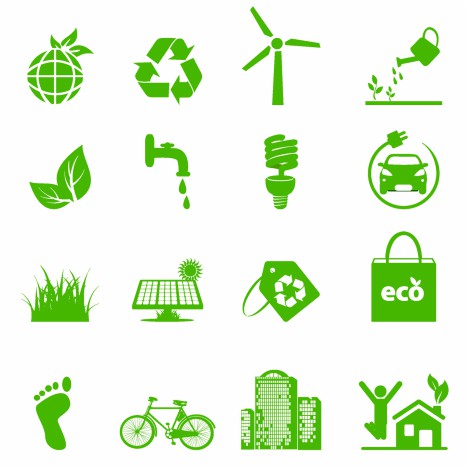 Green Living Environmental Icons