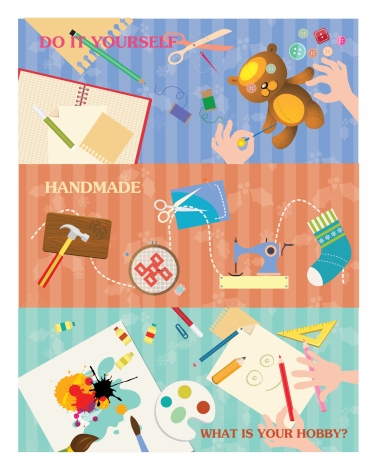 handmade concepts vector illustration with various styles