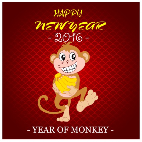 happy monkey year 2016