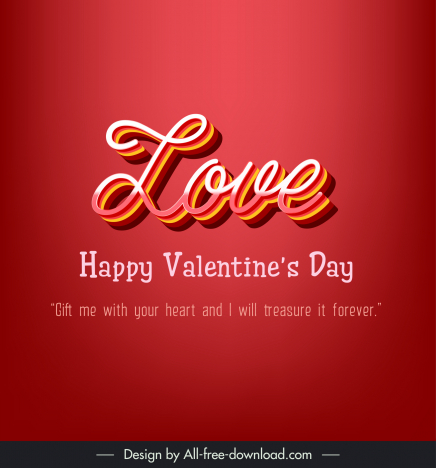 happy valentines day typography poster template elegant lettering decor