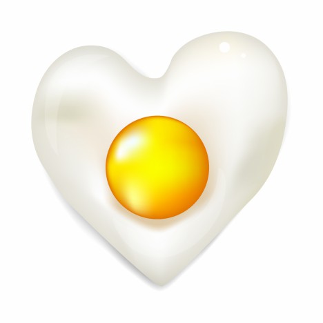 Heart fried egg