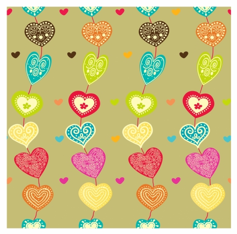 heart pattern design with seamless leaning style