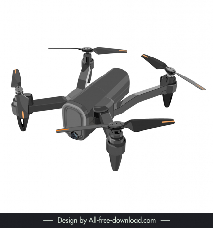 hr h6 drone design element modern 3d top view