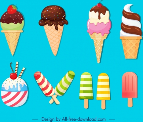 ice cream background colorful modern design