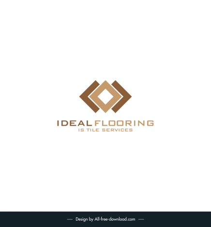 ideal flooring is tile services logo template flat symmetric geometry decor