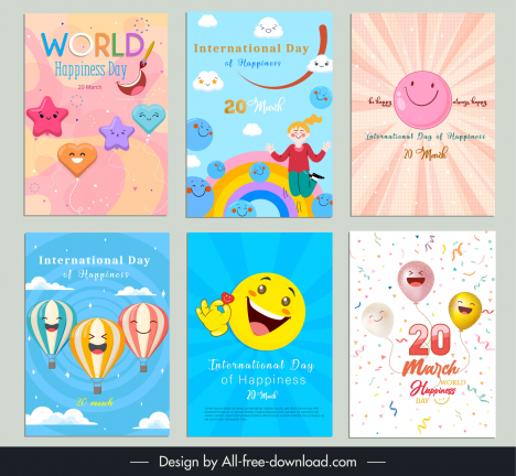 international day poster template collections cute stylized design