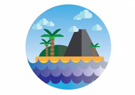 island cartoon icon