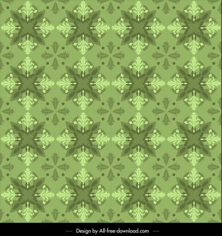 kaleidoscope pattern template green repeating symmetrical monochrome